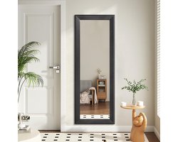 AAZZKANG Wandspiegel in volledige lengte, houten frame, grote hangspiegels 110 l x 35 W cm, rechthoek voor slaapkamer - ShopVlot