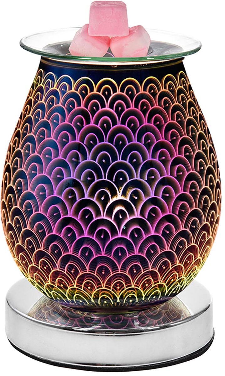 Wax Lume 3D Elektrische Wax Melt Warmer - Touch Control Kaars Warmer Lamp UK, Vlamloze Wax Smelt Brander met - ShopVlot