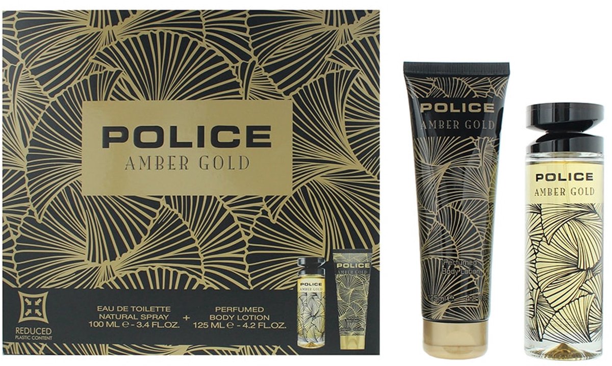 Police Amber Gold Gift Set 100 ml EDT + 125 ml Body Lotion