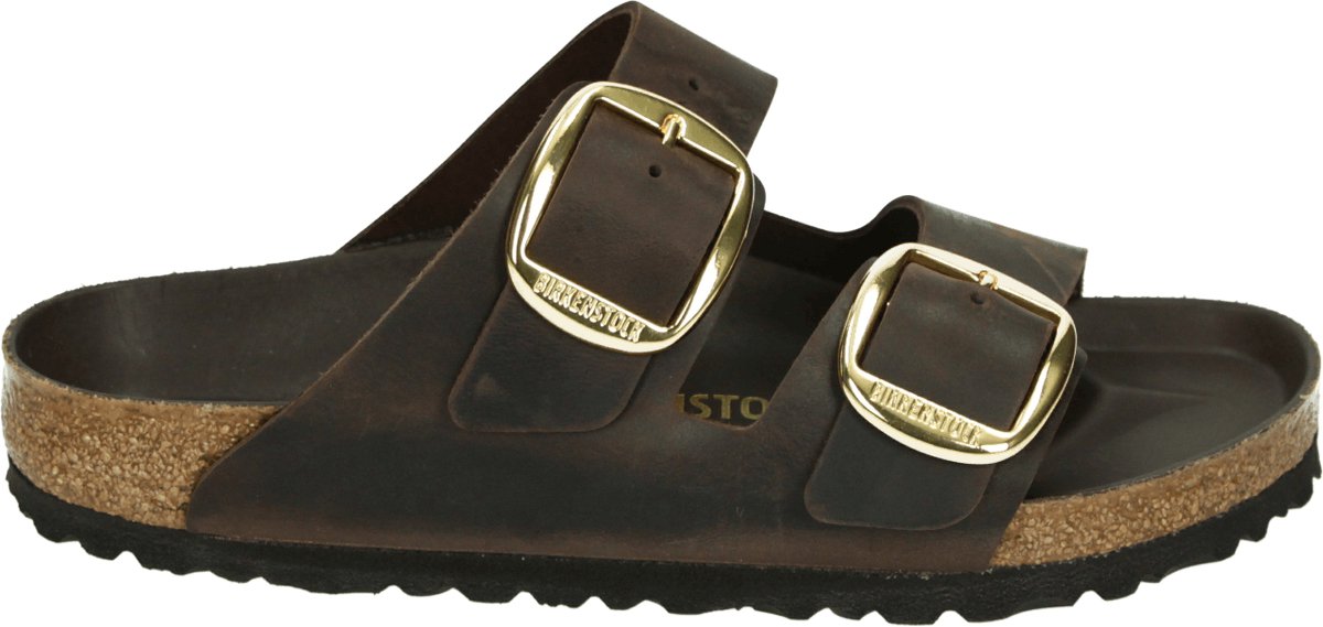 Birkenstock ARIZONA BIG BUCKLE LEATHER Dames slippers Bruin