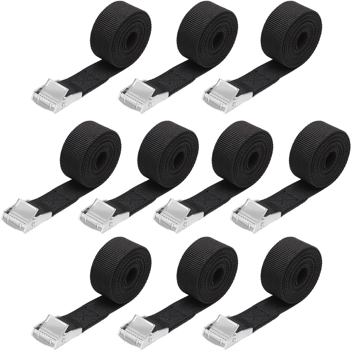 Famanu – 10 stuks spanbanden van 50 cm, kort, voor het veilig bevestigen van bagage en fietsen