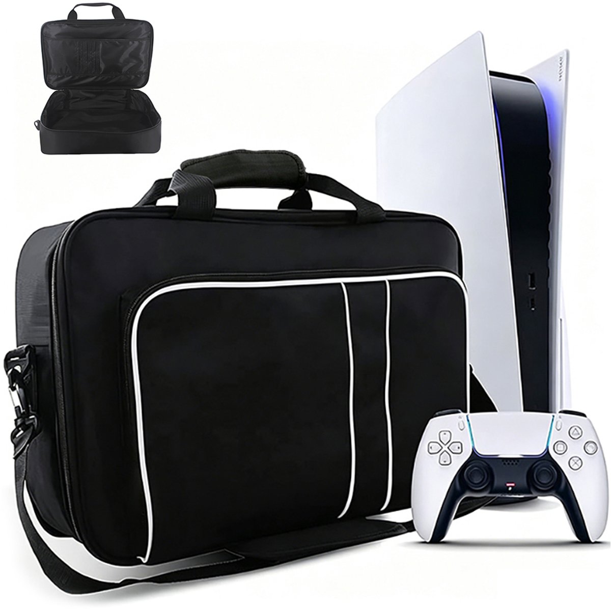 Draagtas voor PS5-console - Draagbare tas voor PS5-console - Beschermhoes voor PS5-console - Reistas - Accessoires voor PlayStation 5 - Multifunctioneel - Zwart