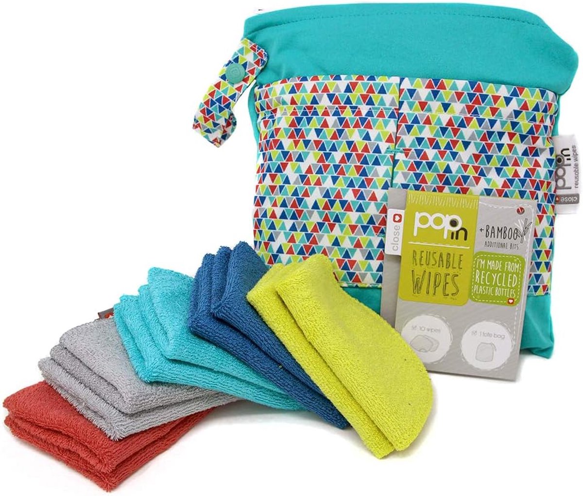 SnelShoppen - Herbruikbare Bamboo Wipes Clear - 7x Absorberend - Natuurlijk Antibacterieel - Ideaal voor Kinderen, Gezichtsreiniging, en Handen - Duur