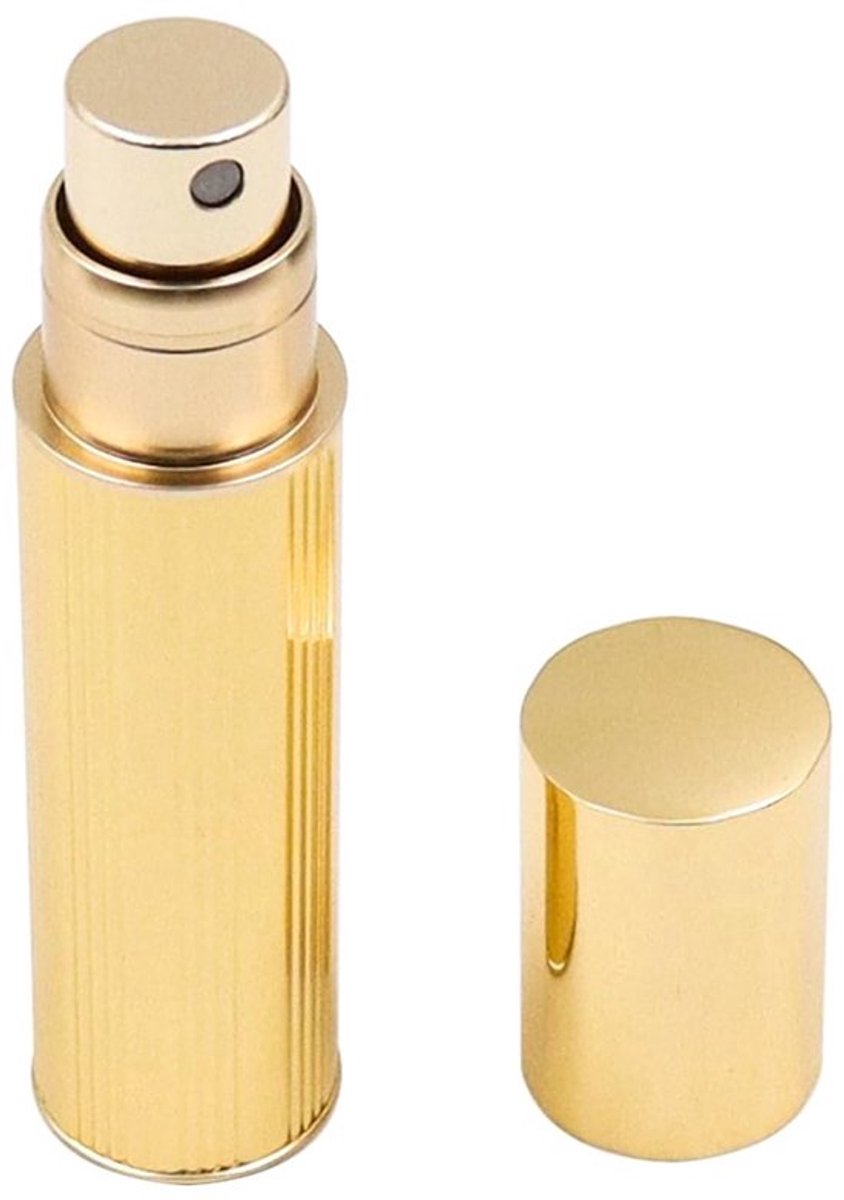 Parfumverstuiver 5 ml Goud - Navulbaar - Mini - Lekvrij - Draagbaar - Kunststof, BPA-vrij - Parfumfles