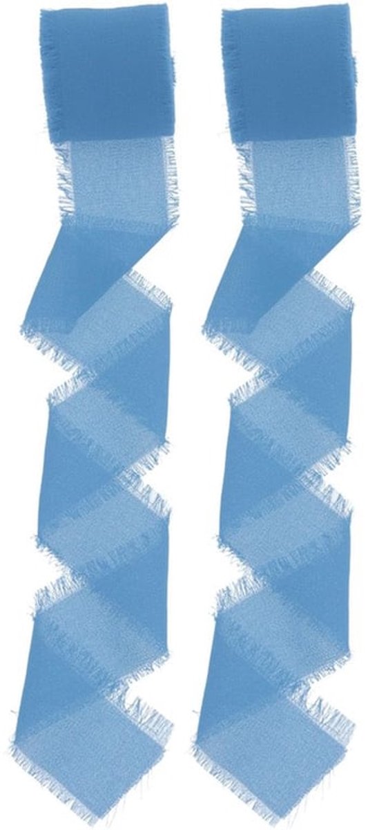 Geschenklint 4 cm breed - Cadeaulint - Decoratief Lint - Polyester Lint - 2 Rollen - 10 m Totaal Lengte