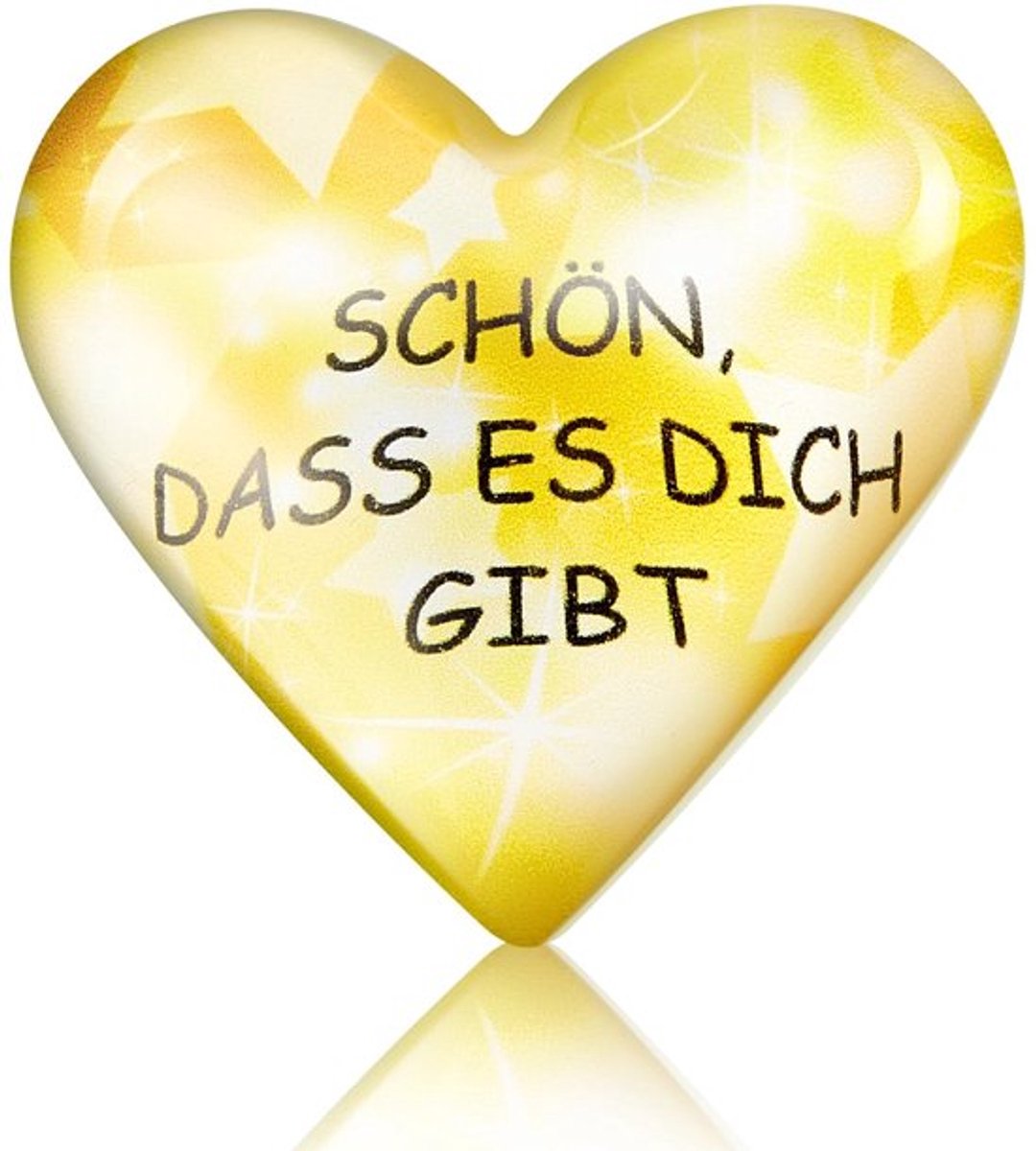 Gelukssteen Hartvorm - Geluksbrenger - Decoratie - Cadeau - Glas - Positiviteit