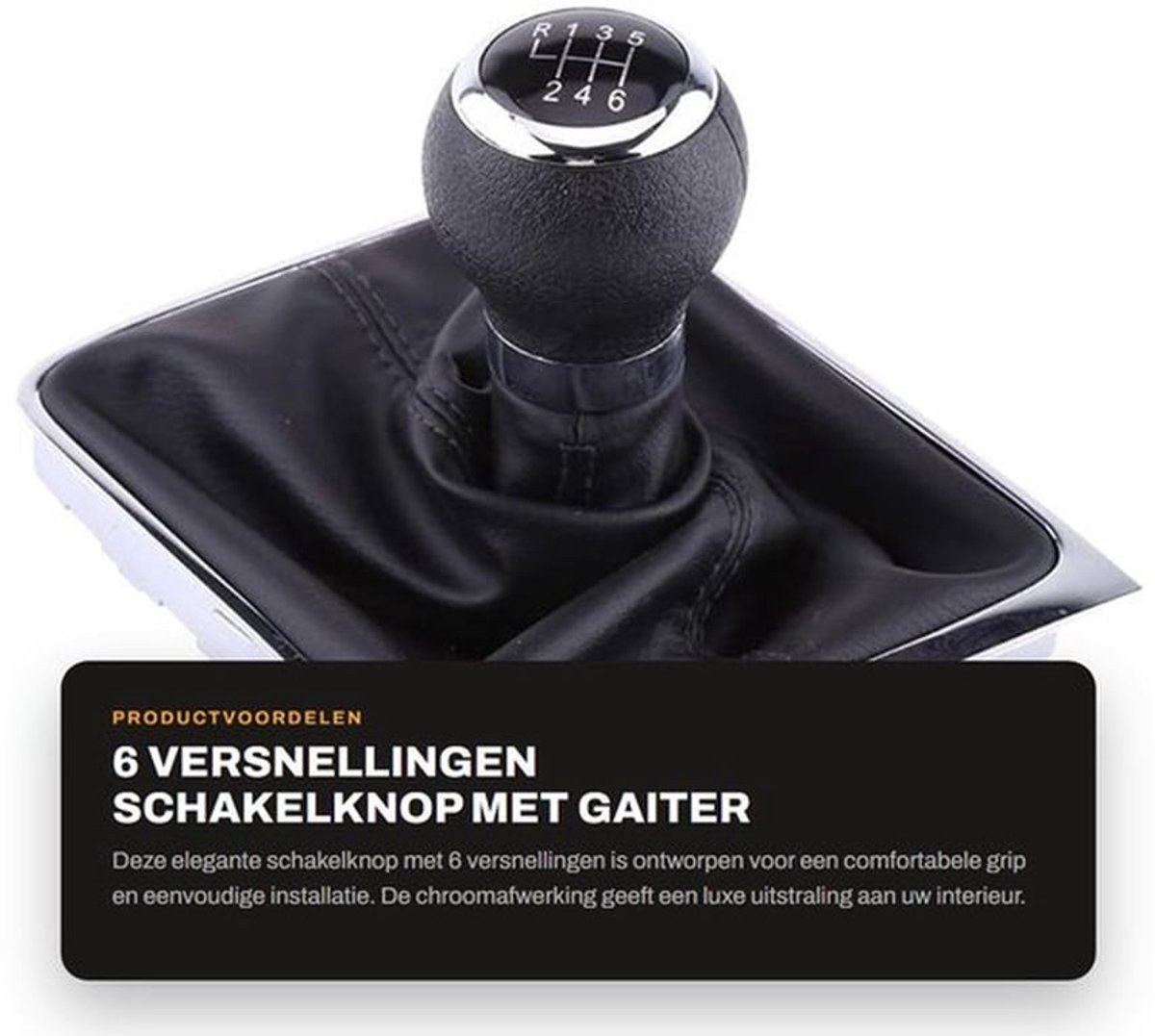 Versnellingspook Hoes 6 Versnellingen - Pookknop - Universele Pookknop - Robuuste Handgreep - Kunststof - Eenvoudig te Installeren - Schakelknop