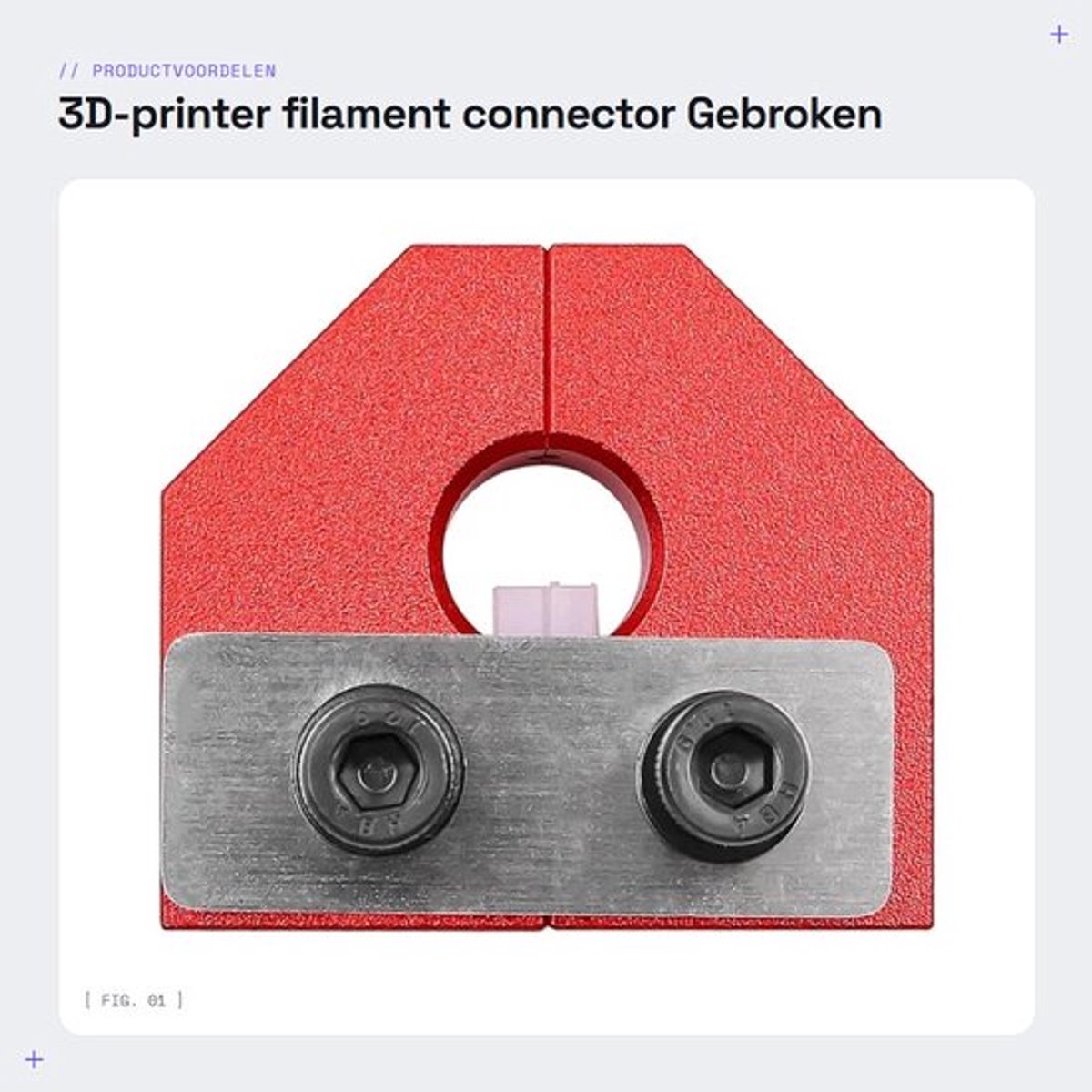 Filament Connector - Aluminiumlegering - Geschikt voor 1,75 mm Filament - Hoog rendement - Stevige structuur - Voorkomt broosheid - 3D-printer Accessoires