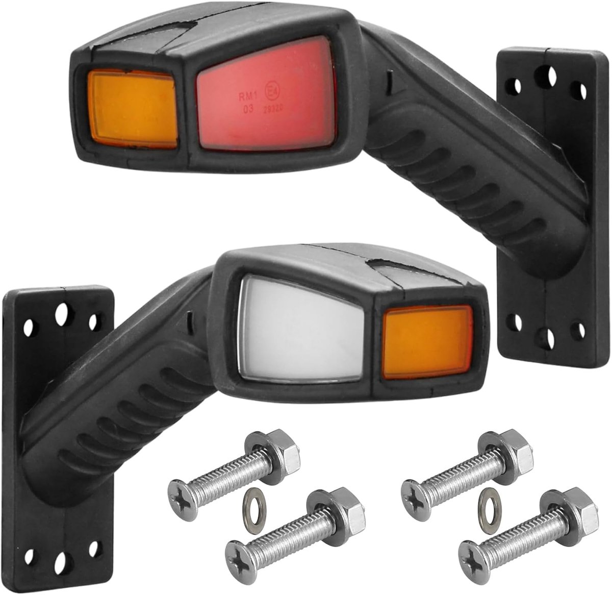 SnelShoppen - LED Zijmarkeringslichten 12V 24V Links Rechts voor Trailer en Truck - Waterproof Geel Wit Rood - ECE Goedkeuring - 173mm
