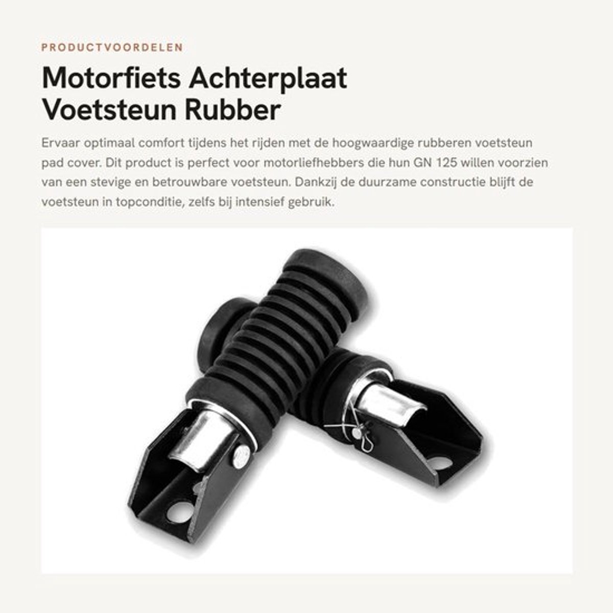 Voetsteun Rubber - Achterplaat Voetsteun - Motorfiets Voetsteun - Veiligheid - Perfecte Vervanging - Hoog Contactoppervlak - Motorvoetsteun