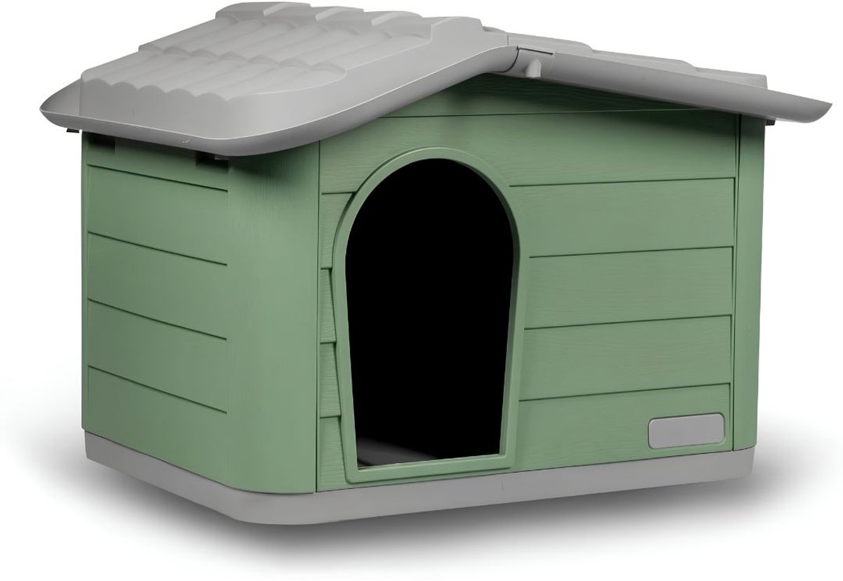 NIVA® Honden Hok Buiten - Hondenhok Buiten - Hondenhuis - Groen - 41cm x 60cm x 51cm
