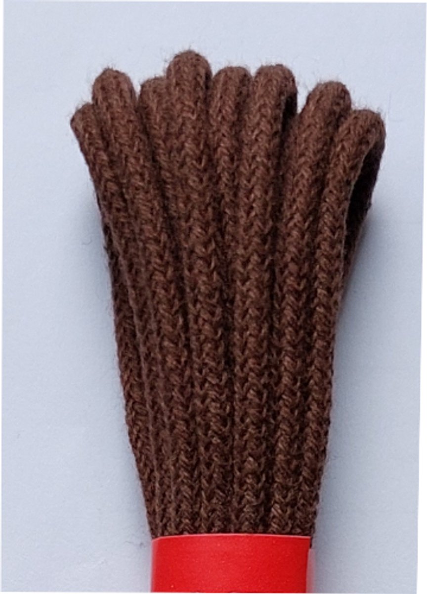 Strickers Veter - Middel Bruin - Dun Rond - Lengte 150 cm - Dikte 2,5 mm - Schoenveter