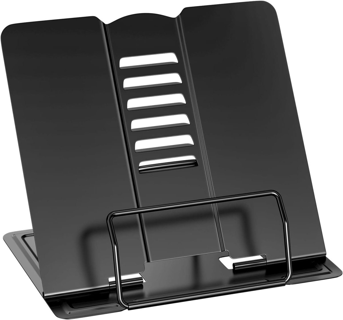 Boekenstandaard - Boekhouder - Comfortabel Lezen - Verstelbare Hoek - 19.8 x 15 cm - Zwart