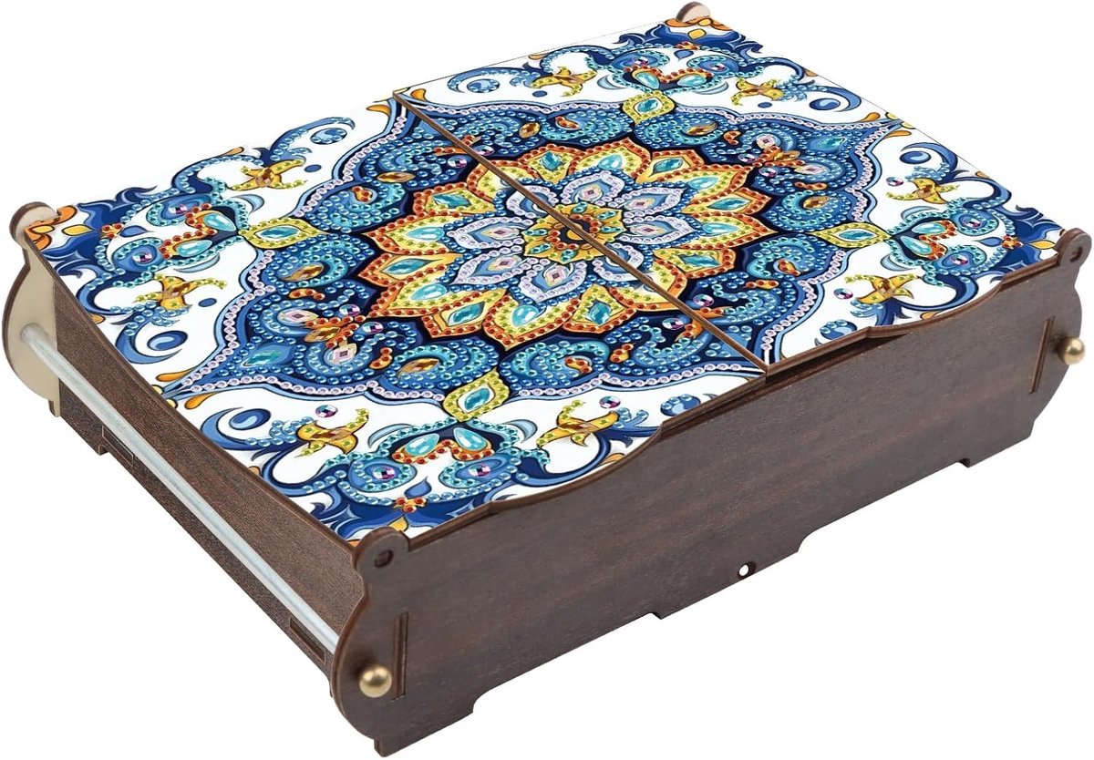 Diamant Schilderen Bureau Organizer 24 x 15 cm - Opbergbak voor Sieraden, Kantoorbenodigdheden en Creatieve Projecten