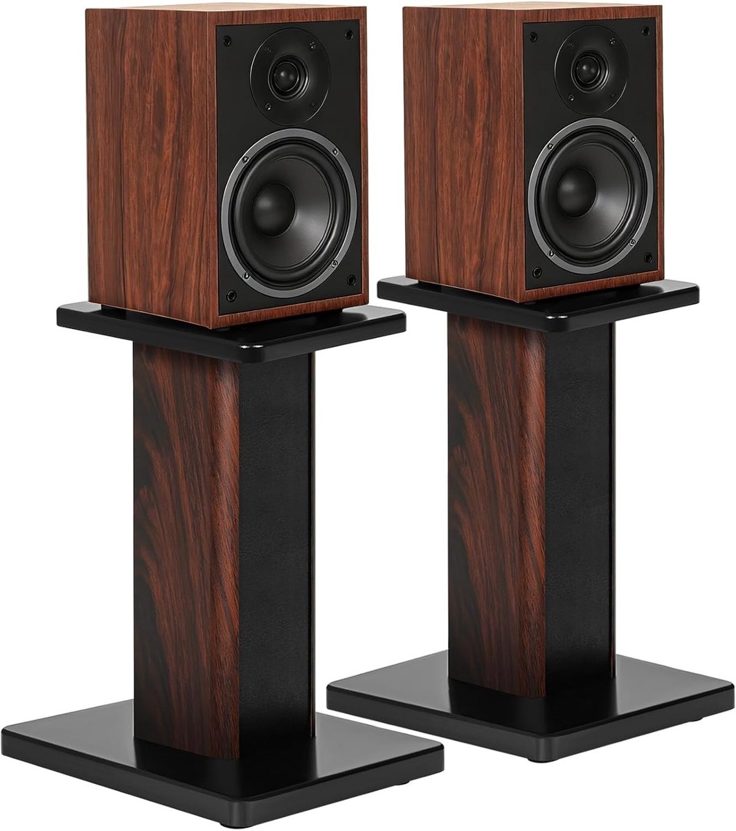 Houten Speaker Statieven van 16 inch, Universele Vloerstands voor Surround Sound, Ideaal voor Thuisbioscoop en Geluidsinstallaties, Set van 2 met Sand Fill Tuning Functie