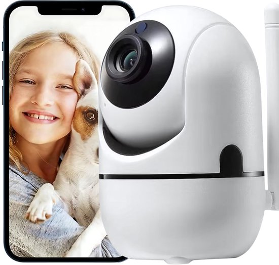 Draadloze Bewakingscamera - IP Camera Binnen - Huis Bewaken - Tweeweg Audio - 1080p Resolutie - Wit — afbeelding 2