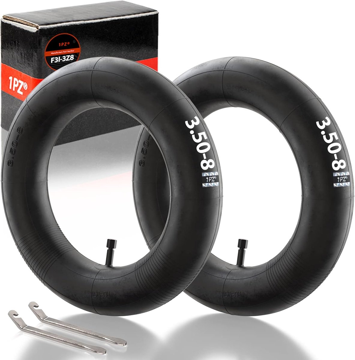 SnelShoppen - 1PZ F3I-3Z8 Binnenband 3.50-8 voor 4.00-8 band kruiwagen, aanhanger, tuinwagen, tractor, grasmaaier, eenwieler, scooter met TR13 klep re