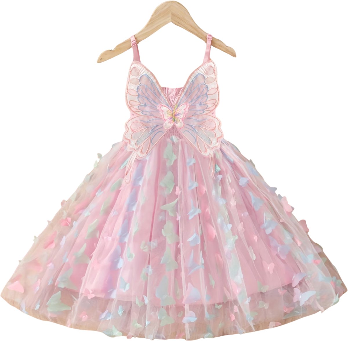 Currero Zomerjurk Meisjes Zomerjurken Kinderen Jurk Meisje Ibiza Stijl Sundress Kinderkleding 4-5 Jaar Roze