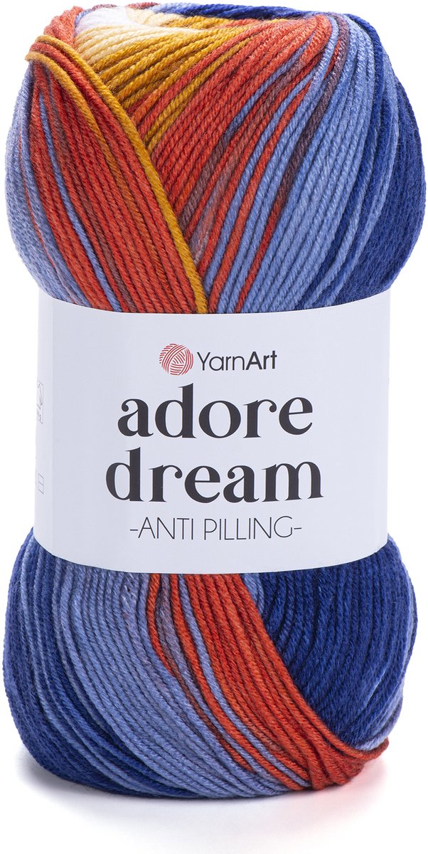 YarnArt Adore Dream – Anti-Pilling Acryl Garen met Kleurverloop – Zacht & Kleurvast – Ideaal voor Kleding en Accessoires - Kleur 1065