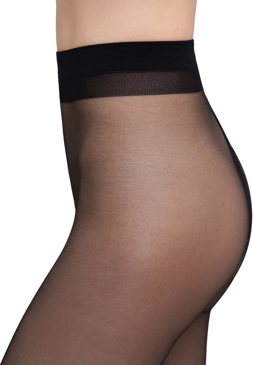 Giulia - Infinity 15 denier - Dunne panty met koeleffect - Zwart – XLarge