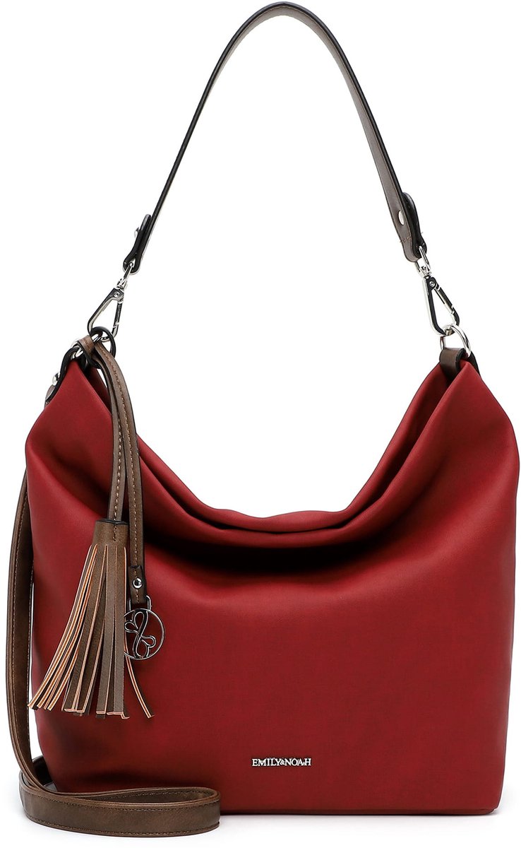 EMILY & NOAH Buideltas E&N Elke ( 62790 ) - Dames handtassen - bordo cognac 697