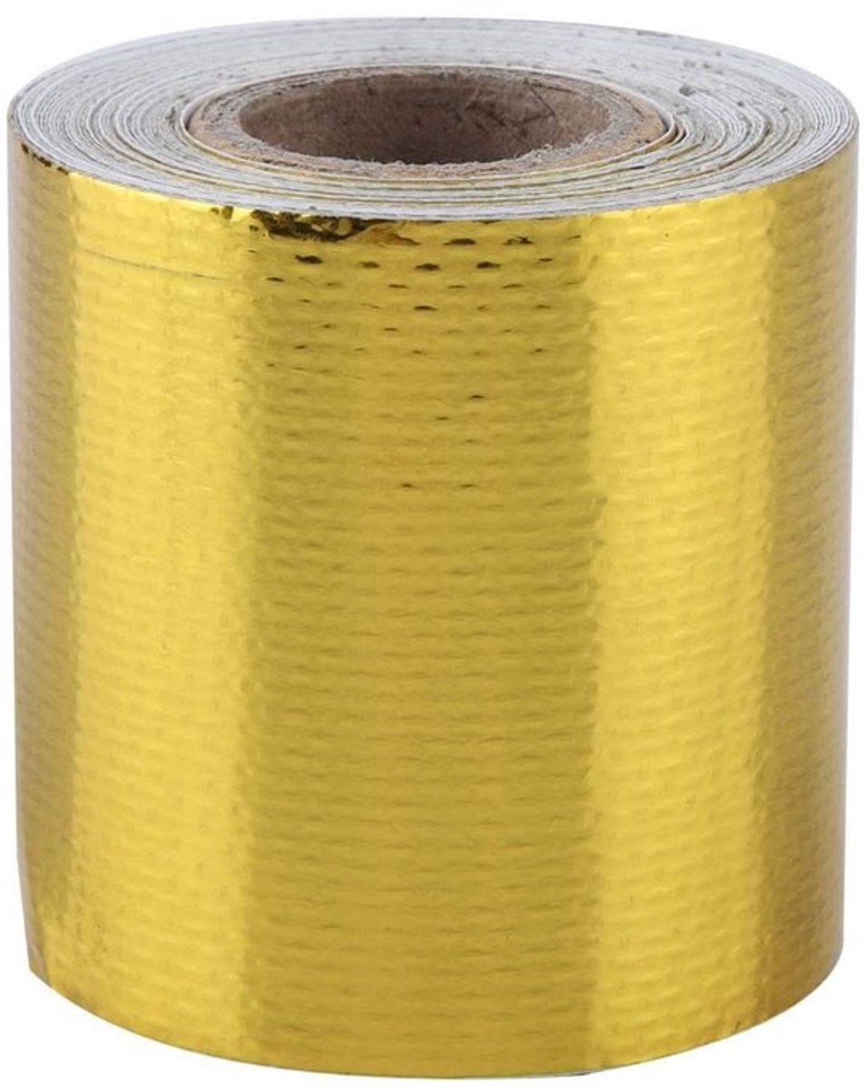 Plakband - Aluminiumfolie Plakband - Goud - Hittebestendig - Perfect voor Auto's - 5m x 5cm