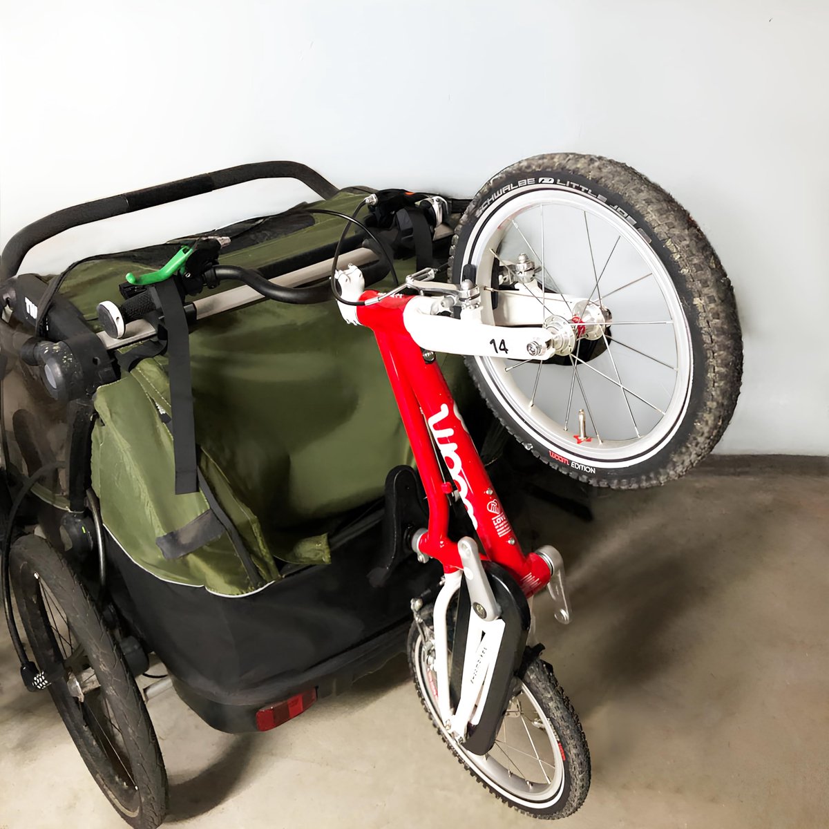 SnelShoppen - Universele Fietshouder voor Kinderfiets, Fietsendrager voor Thule Aanhanger, Eenvoudige Montage, Robuust en Praktisch, Ideaal voor Fiets