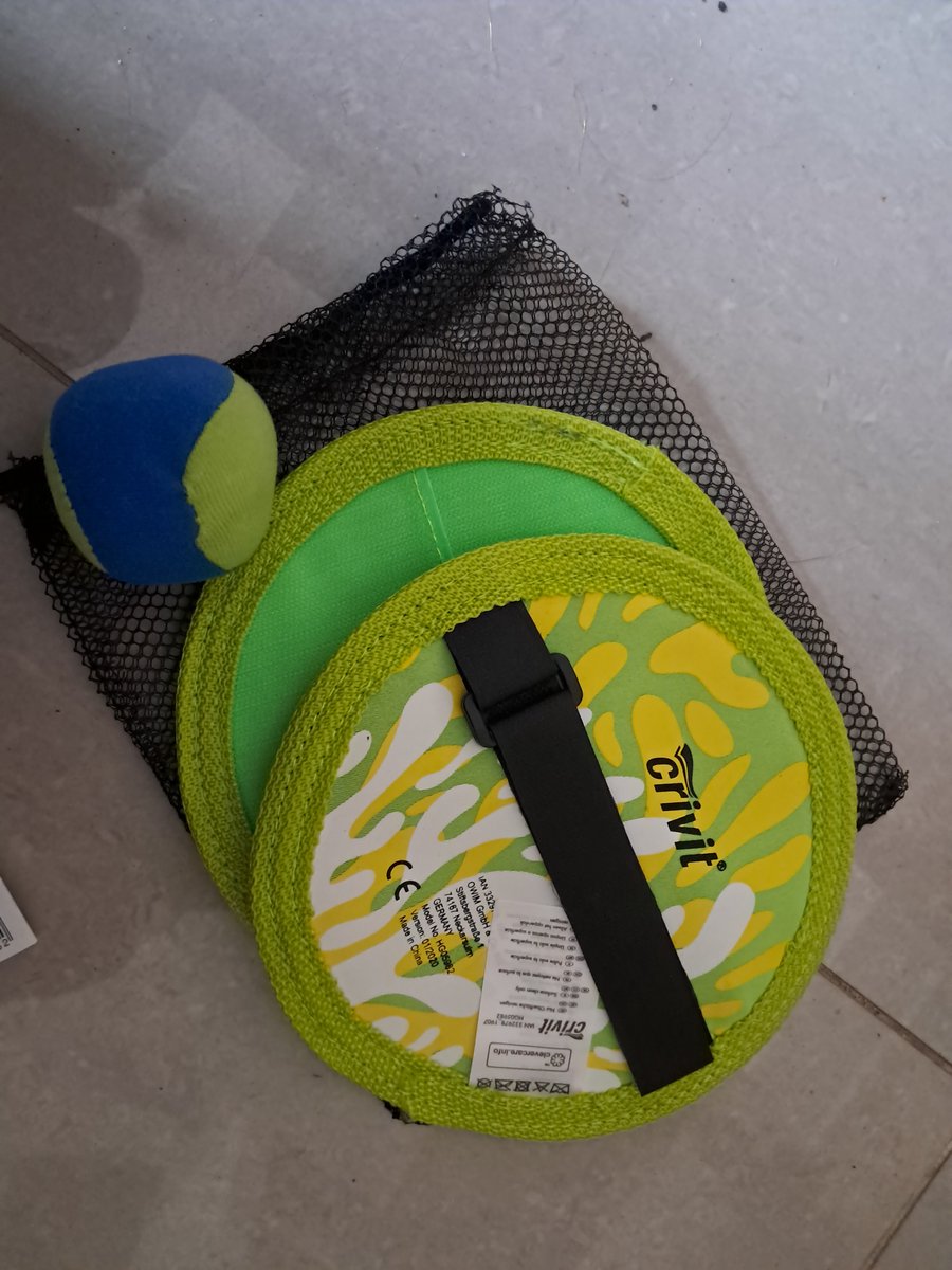 Crivit Catchball - 2 Rackets met polsband en 1 bal