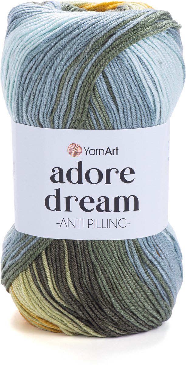 YarnArt Adore Dream – Anti-Pilling Acryl Garen met Kleurverloop – Zacht & Kleurvast – Ideaal voor Kleding en Accessoires - Kleur 1074