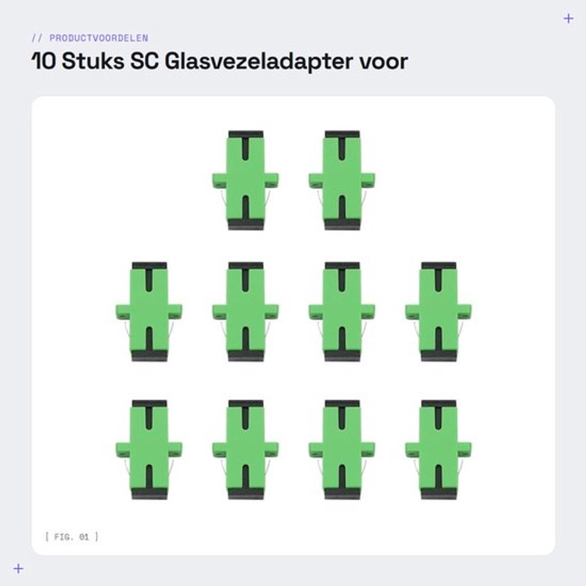 10 Stuks SC Glasvezeladapter voor Netwerkverbindingen