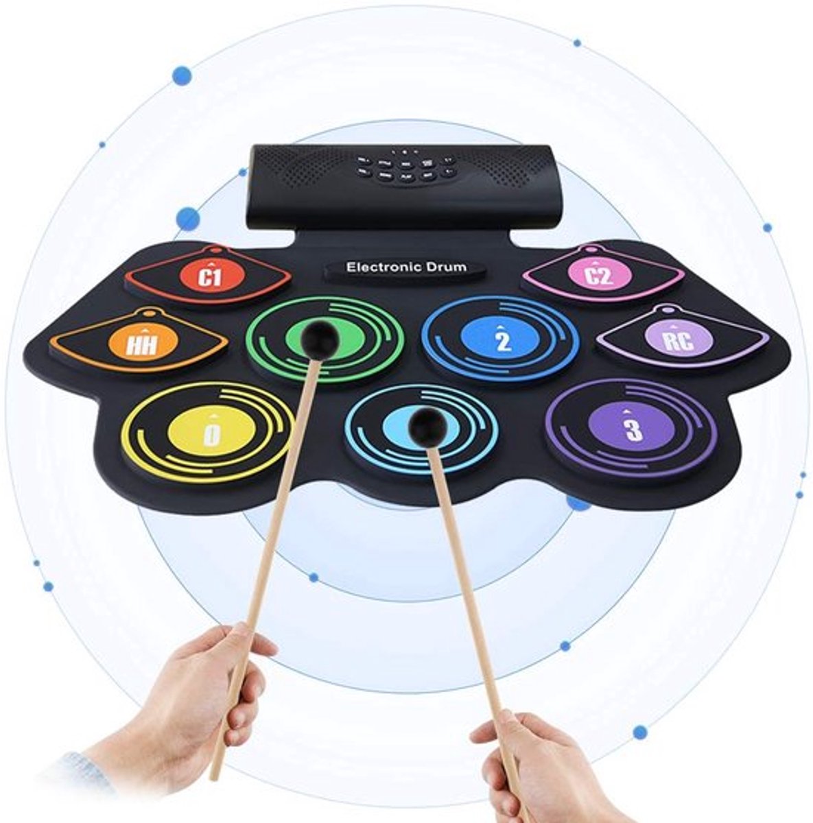 Drumstick LED Met Esdoornhouten Handvat - Rubber Drumsticks - Percussie Mallets - Professionele Instrumenten - Coole Podiumeffecten - Superzachte Nylon Kop