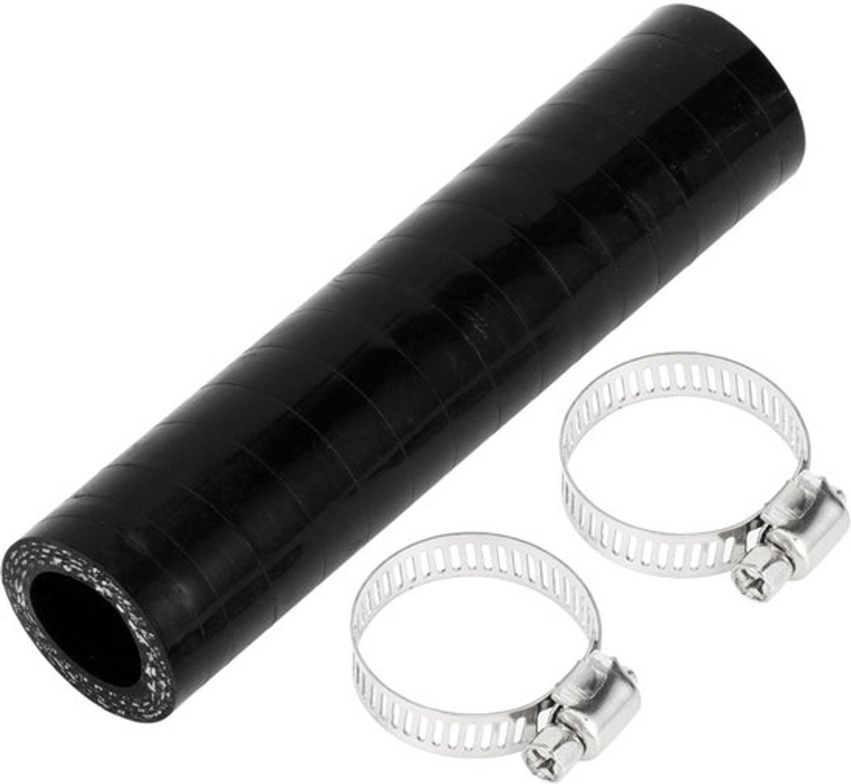 Koelmiddelslang 127 mm - Siliconenslang - Zwart - Binnendiameter 18 mm - Meerlaags weefsel - Temperatuurbestendig tot 300℃