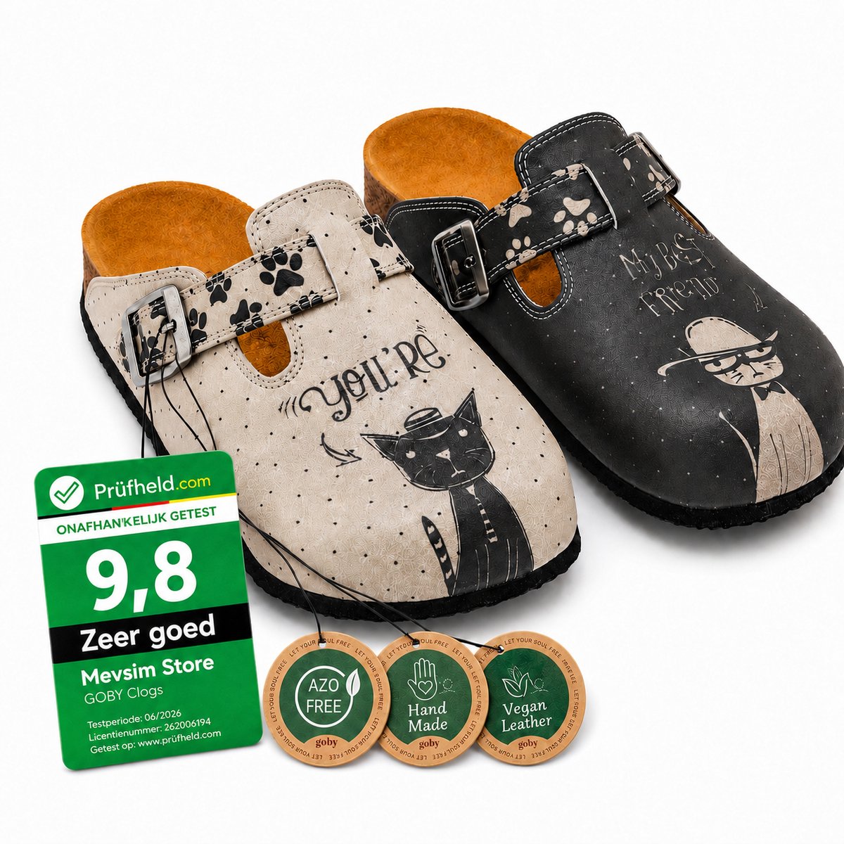 Goby – Cat Companions Dames Clogs – Vegan – Handmade – Maat 39