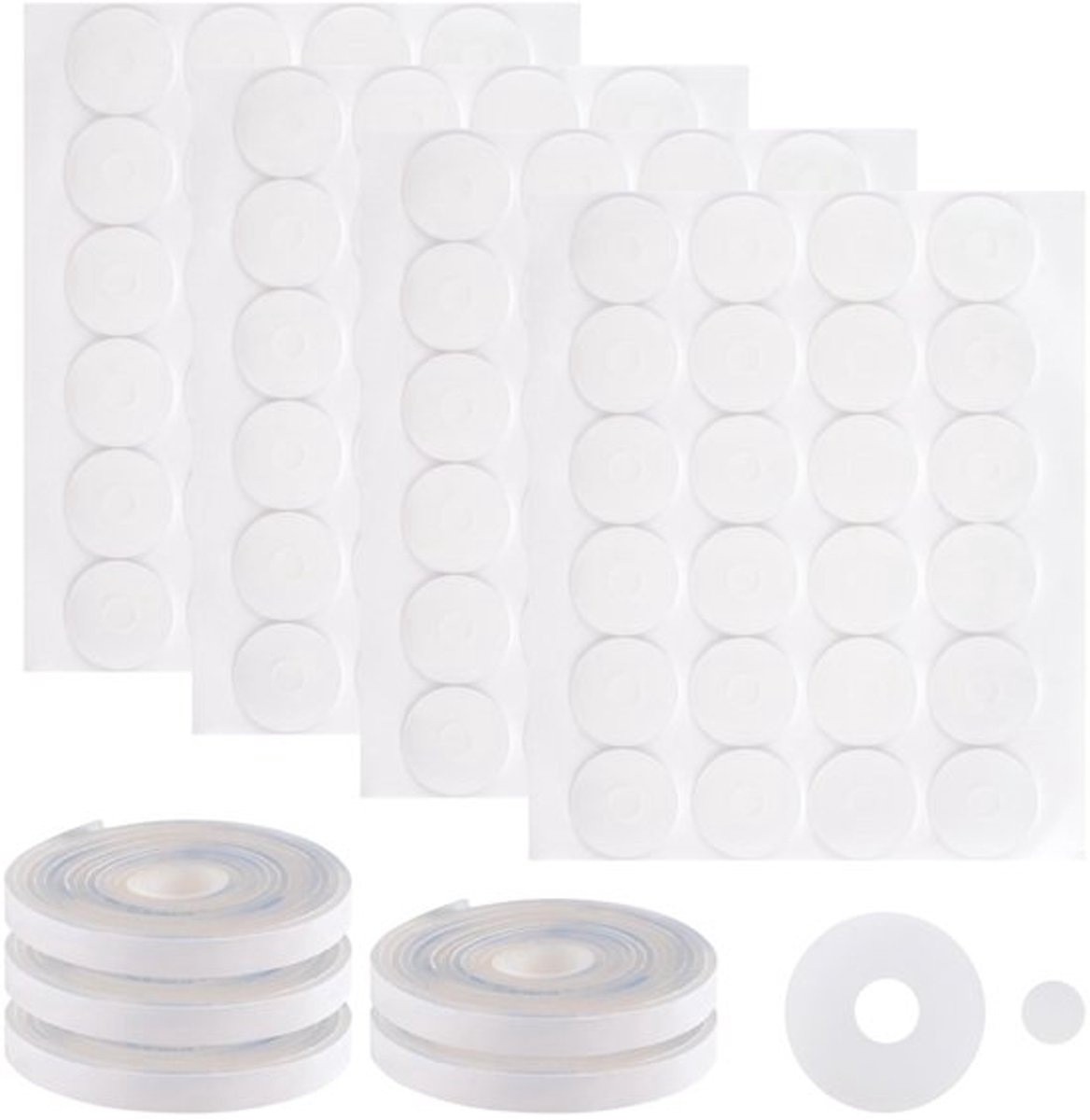 Antislip Grips Set 197-delig - Zelfklevende Steunringen - Siliconen Strips 1m - Quiltbenodigdheden - Nauwkeurig Knippen - Quilthulpmiddelen