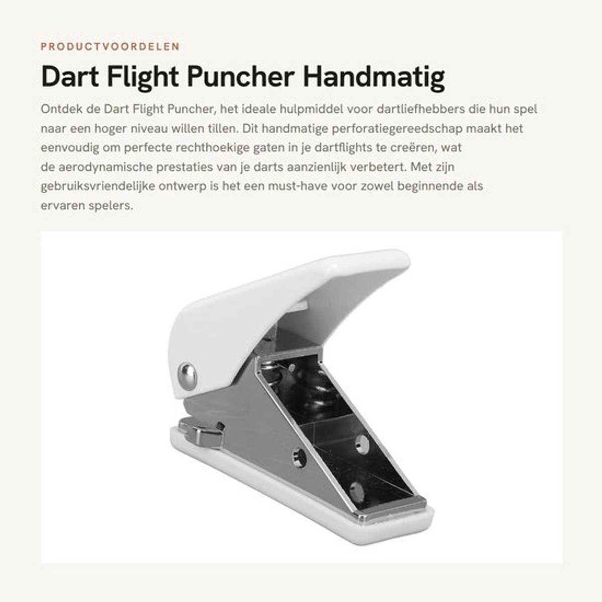 Dart Flight Puncher - Handmatig Perforatiegereedschap - Legeringsmateriaal - Duurzaam - Perfecte Gat - Verbeterde Aerodynamica - Dartflightperforator