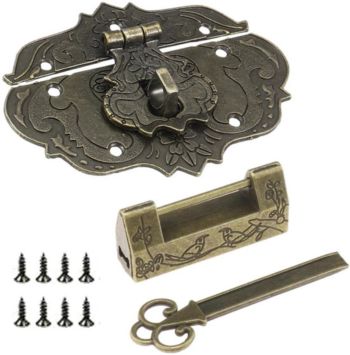 Decoratief Slot Antiek - Sluitingen Sieraden Maken - Sluitring - Sluiting Houten Kisten - Retro Drukknopen - Eenvoudige Installatie