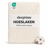 Sleeptime Jersey Hoeslaken - Jersey - 80/90x200 - Creme