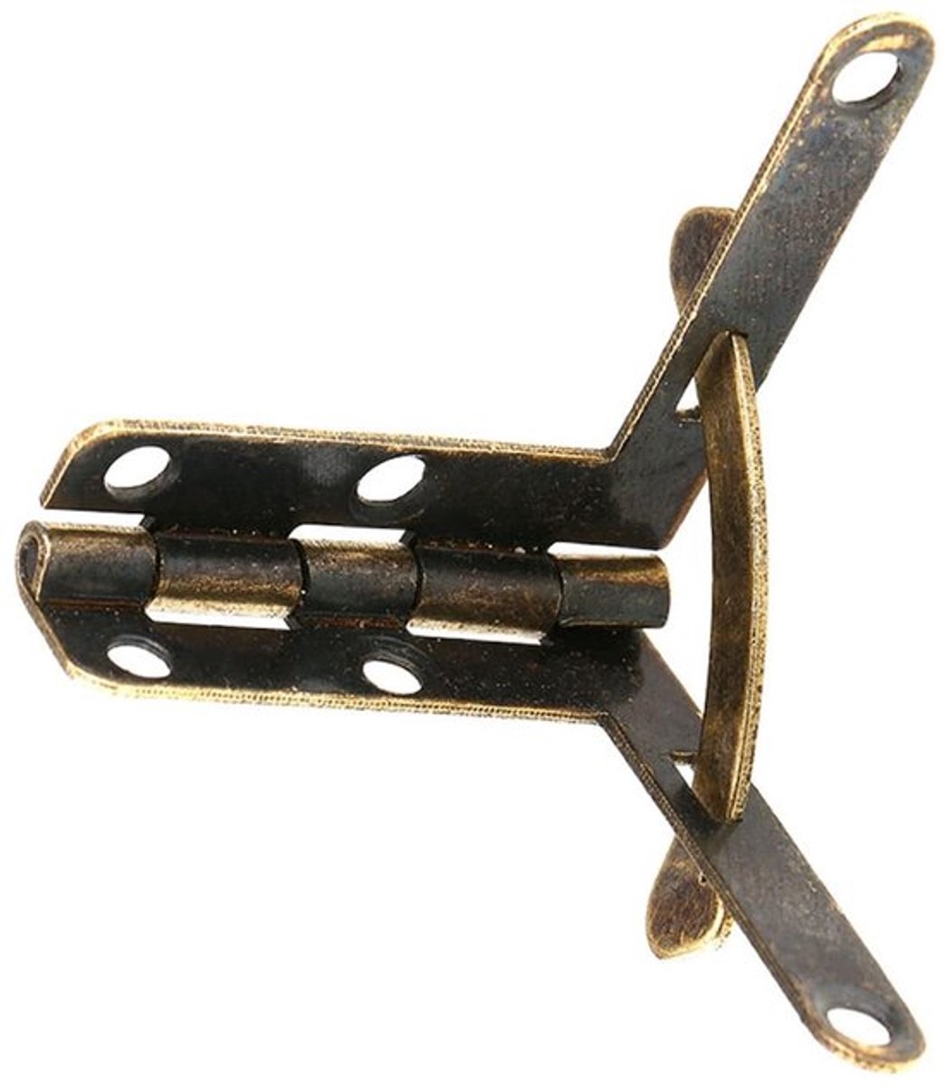 Kwadrant Scharnier 20 Stuks - 90 Graden Scharnieren - Sieraden Doos Scharnieren - Schroeven - Koperachtig - Geschikt voor Wijn Houten Doos - Doosscharnier