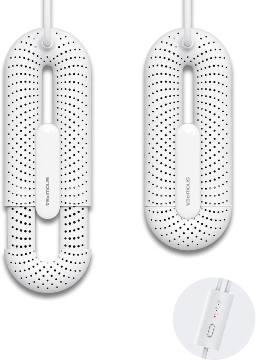 SnelShoppen - Elektrische Schoendroger, Ski Boot Droger, Warmhouder voor Sportschoenen, Sneakers, 3/6/9 Uur Timer, Vochtbeschermer en Geurverwijderaar