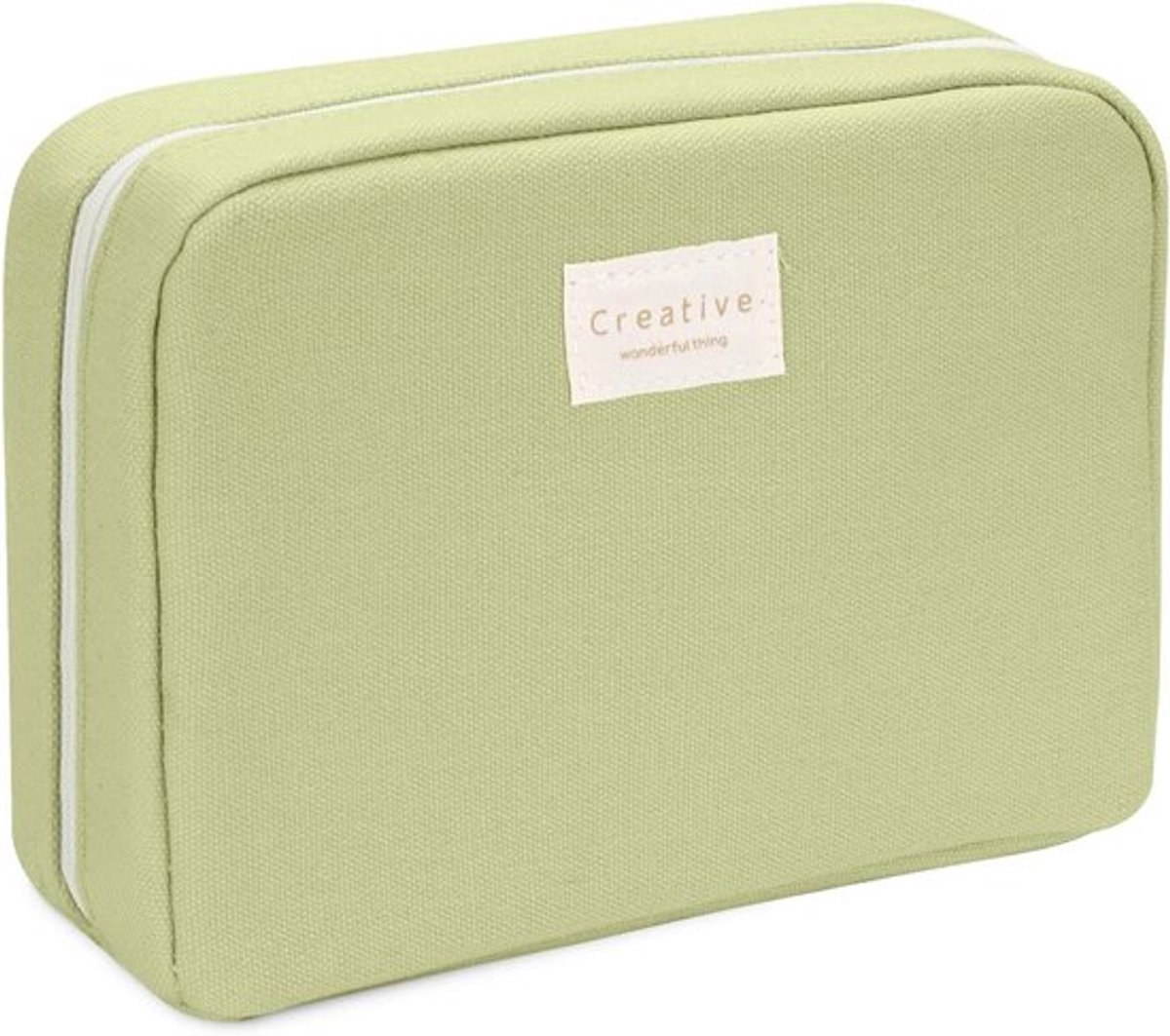 SnelShoppen - Grote Pennenbak met Meerdere Compartimenten, Ruime Schoolbenodigdheden Organizer, Stylische Groene Etui voor Jongens en Meisjes, 22x14.5