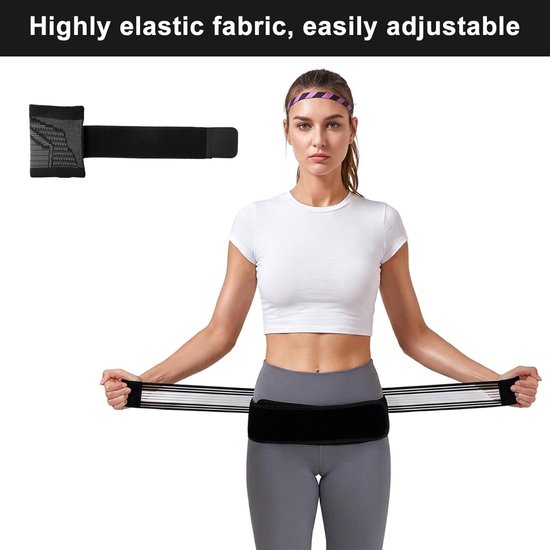 Orthoriem en pols bandageset voor lumbale steun, ischias verlichting en krachttraining met 2 sport polsbandages, 110 cm lang — afbeelding 3