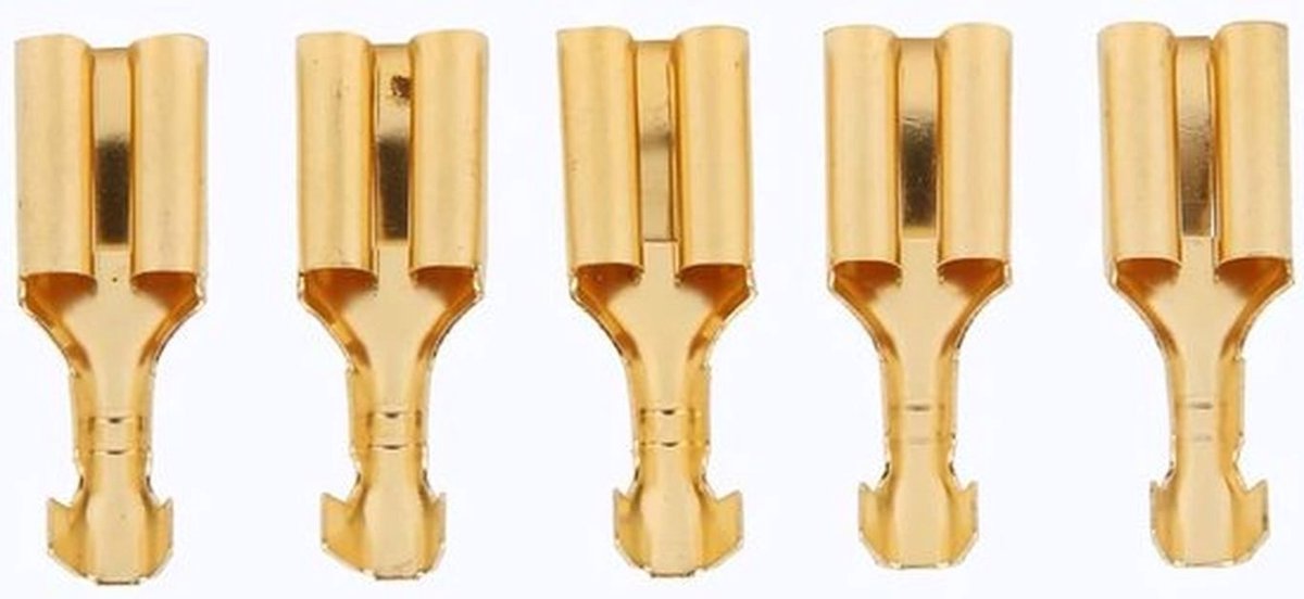 Thijox - 100 Stuks Blade Connector Messing Plug en Pull Type Terminal voor Machines, Elektriciteit, Spoorwegen, Scheepsbouw, Luchtvaart, Huishoudelijk