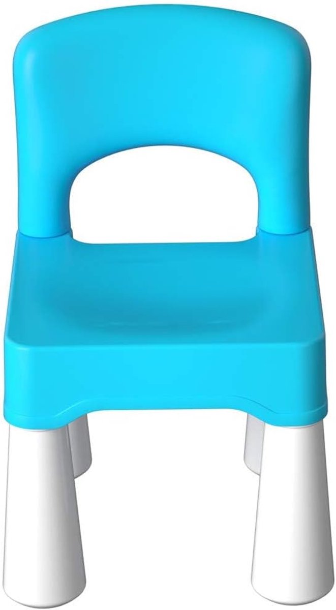 SnelShoppen - Kinderstoel Blauw, Plastic Stoel voor Kleine Kinderen, Duurzaam en Lichtgewicht, 9.65" Hoog, Maximaal Gewicht 100 kg, Voor Binnen en Bui