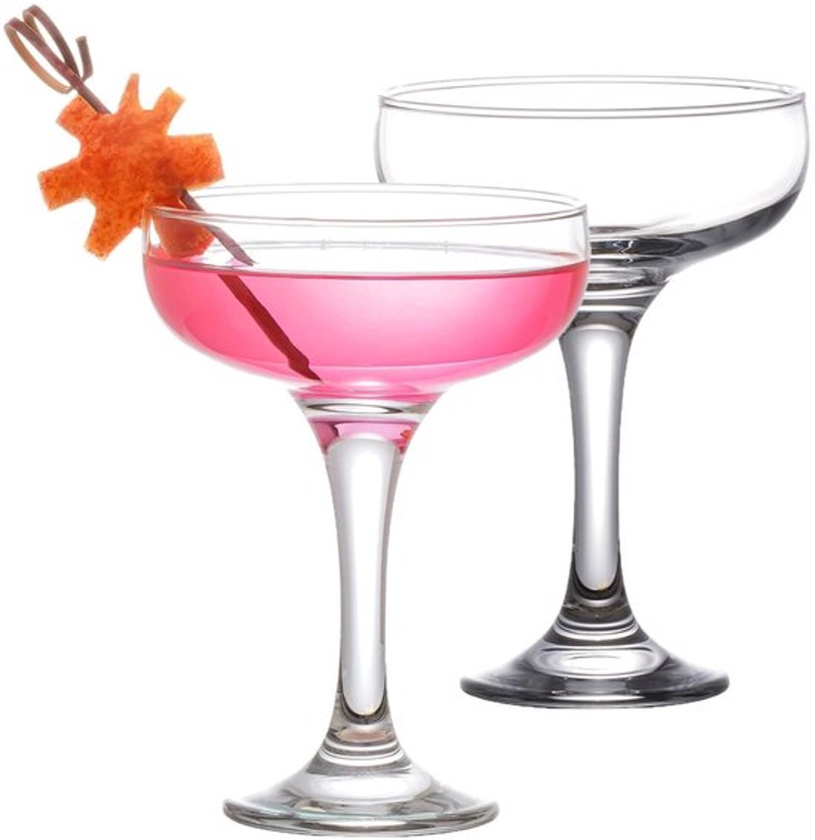 Cocktailglazen 235 ml - Martini/Margarita - Elegant ontwerp - Handgemaakt - Prosecco/gingsglas - Stijlvolle uitstraling - Glazen