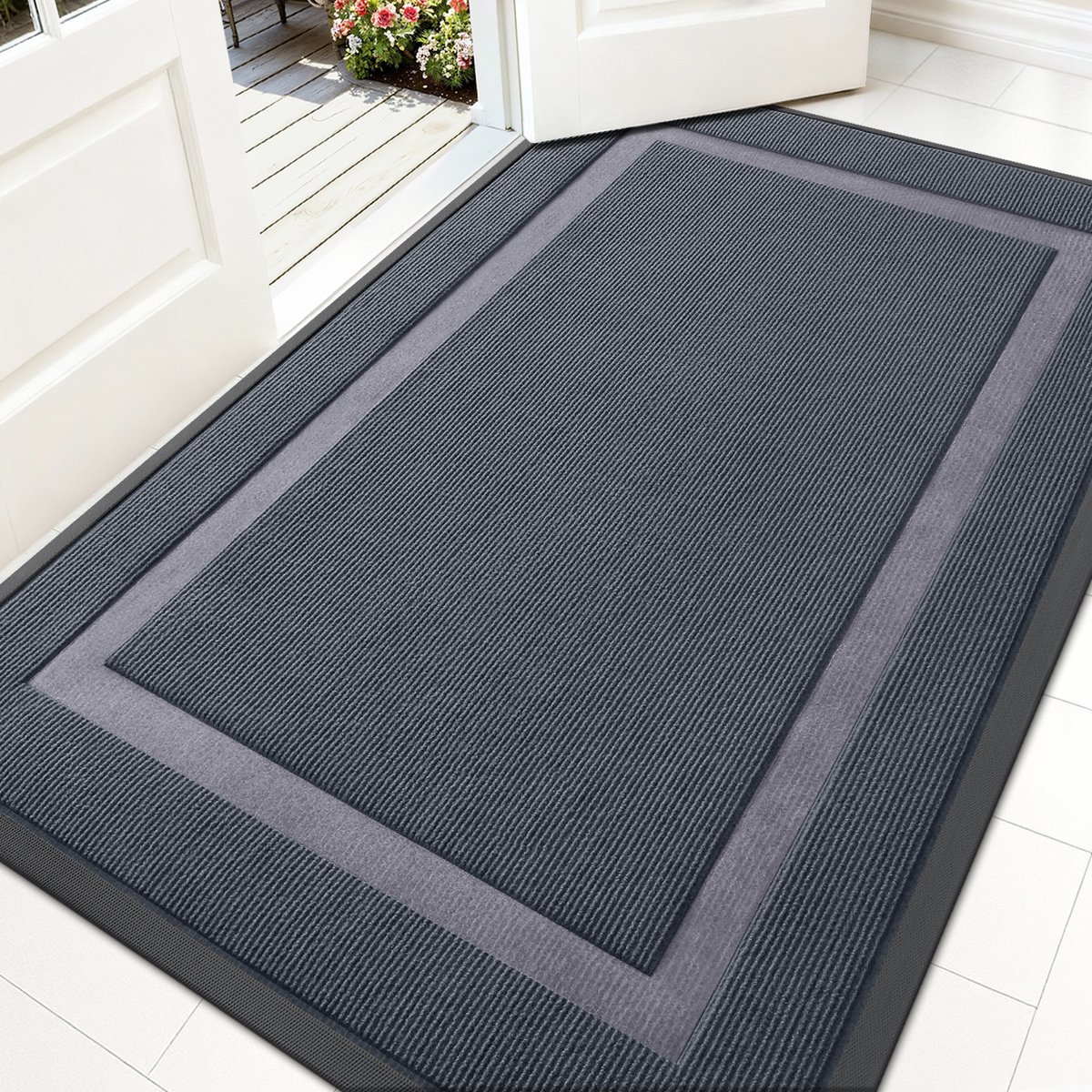 Olanly - Deurmat - Voordeurmat - Rubberen achterkant - Waterdicht en kleurvast - 90x150 cm