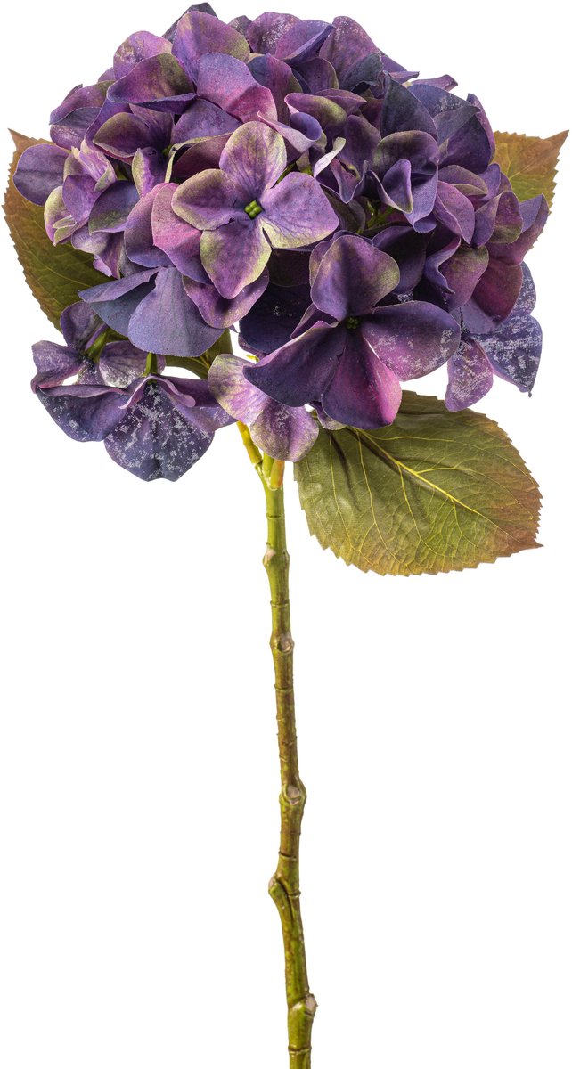 Emerald Kunstbloem Hortensia steel 47cm paars - Kunstplant voor binnen