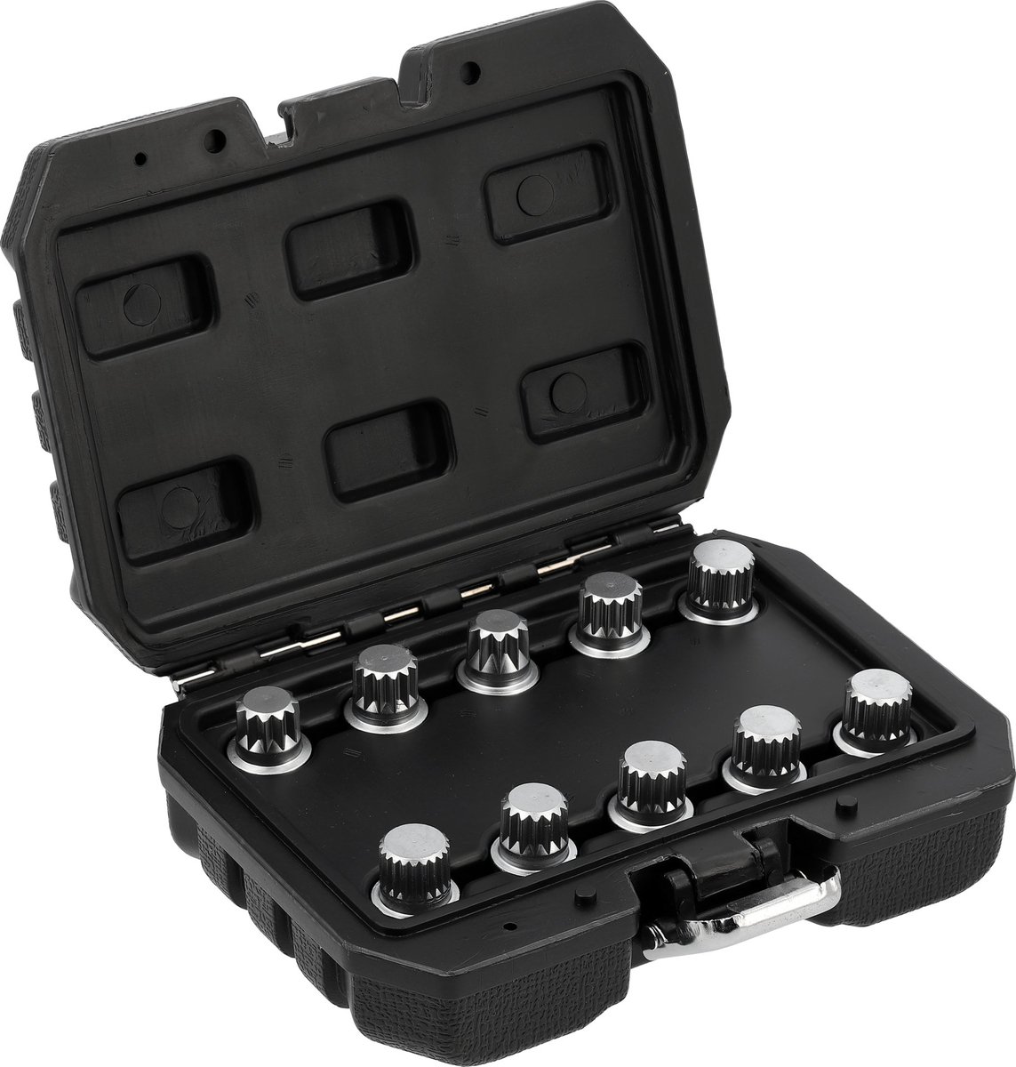 YATO Professionele Wielslot Dopsleutel Set – 10-Delig – Voor VAG (VW, Audi, Seat, Škoda) – 1/2" Aansluiting – Hoogwaardig CrMo Staal – Inclusief Opbergkoffer