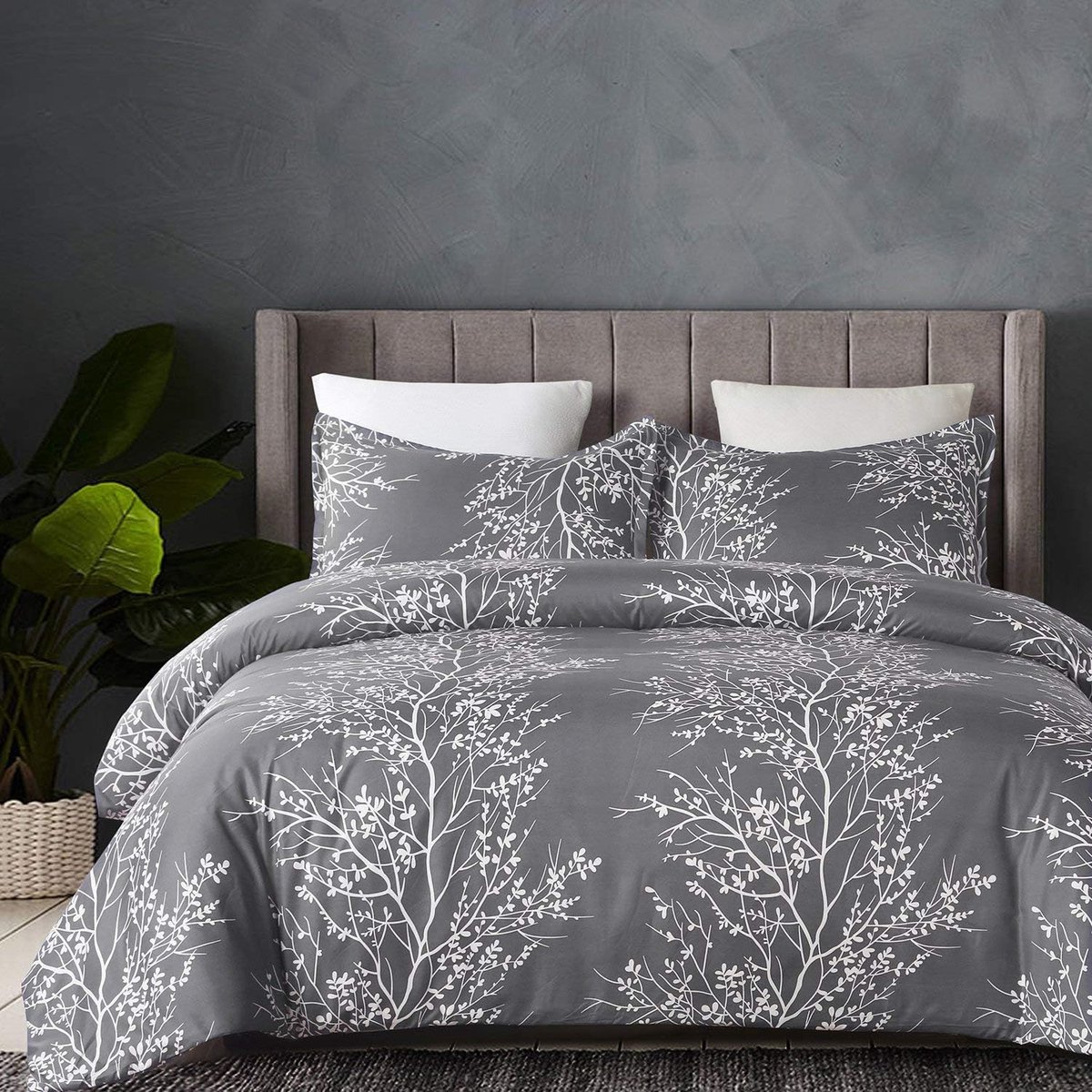 SnelShoppen - Vaulia Lichtgewicht Microvezel Dekbed Dekbedovertrek Set met Bedrukt Patroon - Ideaal voor Slaapkamer, Kinderkamer, Logeerkamer, 140x200
