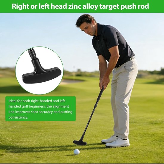 SnelShoppen - Verstelbare Golfputter Uniseks Mini-Putter voor Indoor en Outdoor Oefeningen met Uittrekbare Schacht voor Links- en Rechtshandigen, Incl van Snelshoppen — afbeelding 3