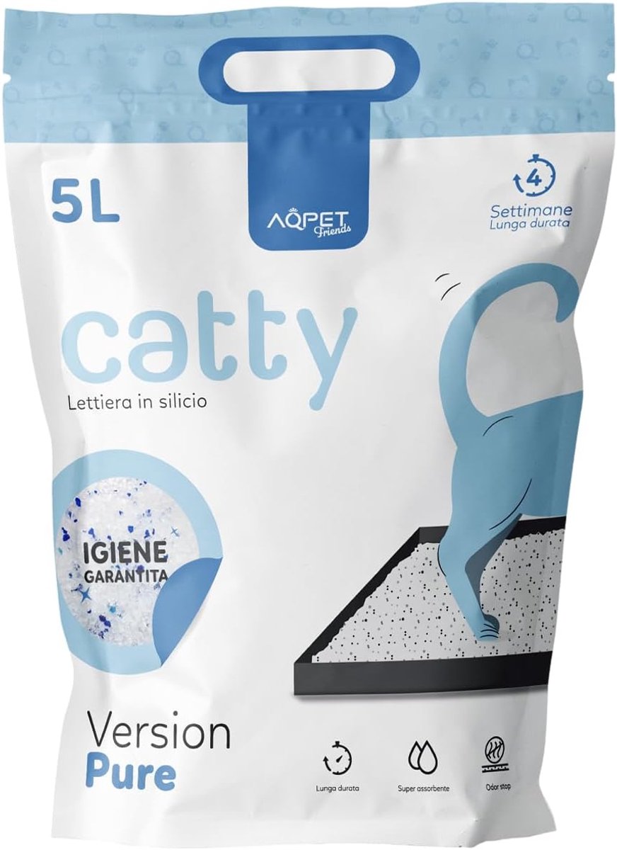 SnelShoppen - Kattenbakvulling Silica Gel 5L - Super Absorberend, Geur Neutraal, Langdurig Gebruik, Ideaal voor Katten, 30 Dagen Geurcontrole